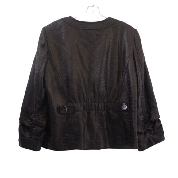 Women's Anthracite Faux Croc Jacket Sz. 14 - Picture 7 of 9